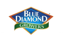 BLUE DIAMOND GROWERS logo with blue diamond icon and green banner
