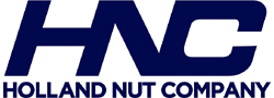 Holland Nut Company logo with dark blue HNC